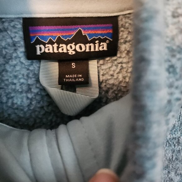 EUC Patagonia Blue Sweater Quarter Zip Fleece Popover Jacket Siz… - Picture 11 of 12